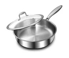12 Inch Tri-ply Stainless Steel Frying Pan, Deep With Li... Fast Ship New. Price: $44.37.