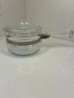 Vintage Pyrex Flameware Clear Glass Saucepan Original Lid 6212 B Usa Used. Price: $43.99.