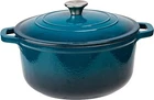 Lexi Home 6 Qt. Enameled Cast Iron Dutch Oven Pot LB5442 - Blue Shadow New. Price: $54.08.