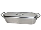 Himark Stainless Steel 18" 3 Piece Pro Fish Poacher Vegetable Steamer Used. Price: $39.99.