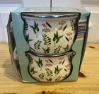 Crofton Mini Casserole Set 1 Qt Floral Porcelain Enamel New Box!. Price: $24.99.