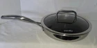 Pampered Chef 10" Stainless Steel Nonstick Skillet Hex Pattern Fry Pan+glass Lid Used. Price: $67.00.