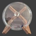 Clear Glass Pot Skillet Casserole Lid Usa 9.5" Od 9" No Chips Used. Price: $9.70.