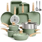 Maison Arts Green Pots And Pans Set Non Stick, 17 Piece Induction Kitchen Coo... New. Price: $235.88.