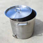 Tramontina 24 Qt Stock Pot 80117/509 With 2" Tri-clamp Sanitary Fitting At Base New. Price: $75.00.
