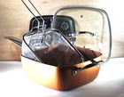 Copper Chef Square Pan 9.5 " Deep Fryer Wire Basket Steamer Tray Non-stick W/lid New. Price: $38.00.