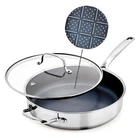 Blue Diamond Hybrid Nonstick Stainless Steel 4QT Saute Pan With Glass Lid, Pf... New. Price: $86.15.