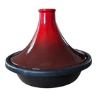 Le Creuset 27 France Red Enamel Cast Iron & Stoneware 2.5QT Tagine Used. Price: $99.99.