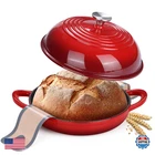 Enamelled Cast Iron Dutch Oven Pot With Lid, Leonyo For Sourdough Bre New. Price: $81.27.