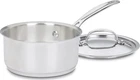 Cuisinart 1.5 Quart Saucepan W/cover, Chef's Classic Stainless Steel Cookware New. Price: $34.01.