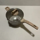 Premium Saucepan Casserole Nonstick 8 Inch With Lid Natural Elements Woodstone Used. Price: $59.99.
