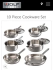 New In Unopened Box Wolf Gourmet WGCW100S Piece Cookware Set. Price: $1320.00.