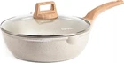 12 Inch Nonstick Deep Frying Pan Skillet With Lid 5.5 Qt White Granite New. Price: $37.79.