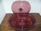 Corningware V-34-B Cranberry Visions Qt Roaster Ribbed Bottom Lid Beauty! Used. Price: $54.95.