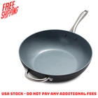 Greenpan Lima Ceramic Nonstick 12.5" Wok W/ Helper Handle, Pfas-free, Oven Safe New. Price: $53.99.