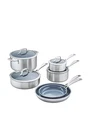 Zwilling Spirit 10PCS Ceramic Nonstick Coating Fully Clad 3-PLY Cookset,open Box New. Price: $199.99.