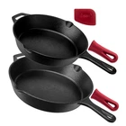 Cuisinel Cast Iron Skillets Set 10 + 12-INCH Pre-seasoned Frying Pans Remova New. Price: $55.86.