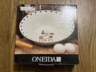 Oneida Stoneware Chefs Go Round Vegetable Bowl 9 1/8" 2004 Jennifer Garant. Price: $14.75.
