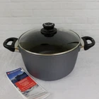 Swiss Diamond Hd Classic Nonstick Stock Pot With Glass Lid, 5.5 Quart - New. Price: $154.95.