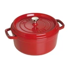 Staub Cast Iron Dutch Oven 4-QT Round Cocotte, Made In France, Serves 3-4, New. Price: $209.47.