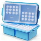 Euchoiz 2 Pack Silicone Freezer Tray Cubes With Date Cup, Blue New. Price: $32.72.