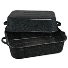 Granite 19-INCH Covered Rectangular Roaster Enamel Steel Cookware, Non... New. Price: $94.76.