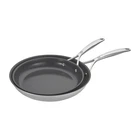 Pan Set Pc Stainless Steel Ceramic Nonstick 10 12 Zwilling Fry Energy Plus New. Price: $154.99.