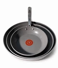 Tefal Non-stick Aluminum Frying Pan Set, Three-piece, Gray Used/returned Item. Price: $40.00.