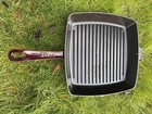 Staub 12" Square Cast Iron Grill Pan Grenadine Red Made France Used. Price: $124.99.