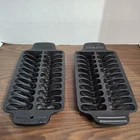Outset Shrimp Cast Iron Grill & Serving Pan 22 Holes Handles 13 X 6.5 Of Used. Price: $29.00.