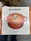 Le Creuset Signature Round Cast Iron Enamel Dutch Oven W/ Lid 5.5 Qt White New. Price: $250.00.