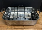 Cuisinart Classic 15" Stainless Steel Roaster With Non-stick Rack 83117-15NSR Used. Price: $17.42.