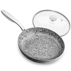 Michelangelo Stone Frying Pan With Lid, Nonstick 12 Inch, Gray New. Price: $66.82.