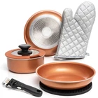 Moss & Stone Copper Pots Pans Set Nonstick, Removable Handle Cookware, St... New. Price: $49.60.