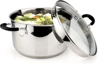 Avacraft Stainless Steel With Glass Strainer Lid, 6 Quart Pot, So New. Price: $99.67.