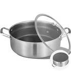 Inqibee 7 Qt Hybrid Nonstick Saute Pan Lid Tri-ply Stainless Steel 12 Inch Deep New. Price: $109.71.