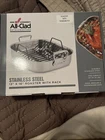 All-clad Stainless Steel 13"X 16" Roaster With Rack New Never Used. Price: $109.00.