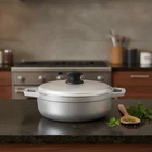 Aluminum Cooking Pot 2QT With Tight-fitting Lid For Even Heat Distribution New. Price: $31.97.