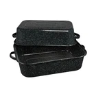 Granite 19-INCH Covered Rectangular Roaster Enamel Steel Cookware, Non... New. Price: $70.52.