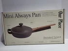 Our Place Mini Always Pan W/lid & Spatula 8.5" Charcoal Color 1.2 Qt. - New. Price: $68.00.