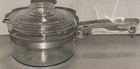 Vintage Pyrex Glass Flameware Qt Saucepan With Lid & Handle 6212-B Euc Used. Price: $24.00.