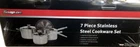 Brand New Box 2024 Snap-on 7 Piece Stainless Steel Cookware Set SSX24P125. Price: $399.99.
