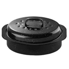 Dimeshy Roasting Pan, Enamel On Steel, Black Covered 13INCH, New. Price: $35.94.