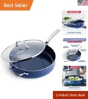 5QT Saute Pan With Lid, Toxic Pfas-free Diamond Ceramic Nonstick, Dishwas... New. Price: $79.19.