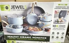 Greenpan Jewel Pro 11-PIECE Ceramic Non-stick Cookware Set Blue New Open Box. Price: $249.99.