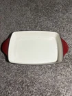 Calphalon Red Casserole Baking Dish 9X13 Oven Safe Pan Cookware Used. Price: $19.99.