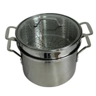 Calphalon 8 Qt Stainless Steel Stock Pot Steamer Strainer Insert Lid 4 Pc Used. Price: $69.95.