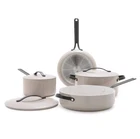 Greenpan 7PC Aluminum Set Fry Stockpot Gray Ceramic Cookware Black Steel New. Price: $142.99.