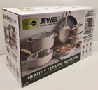 Greenpan Jewel Pro 11-PIECE Cookware Set Hard Anodized Nonstick Taupe Used. Price: $124.99.