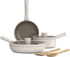 Bella 7 Cookware Set With Evergood Ceramic Nonstick Piece, Oatmilk New. Price: $75.98.